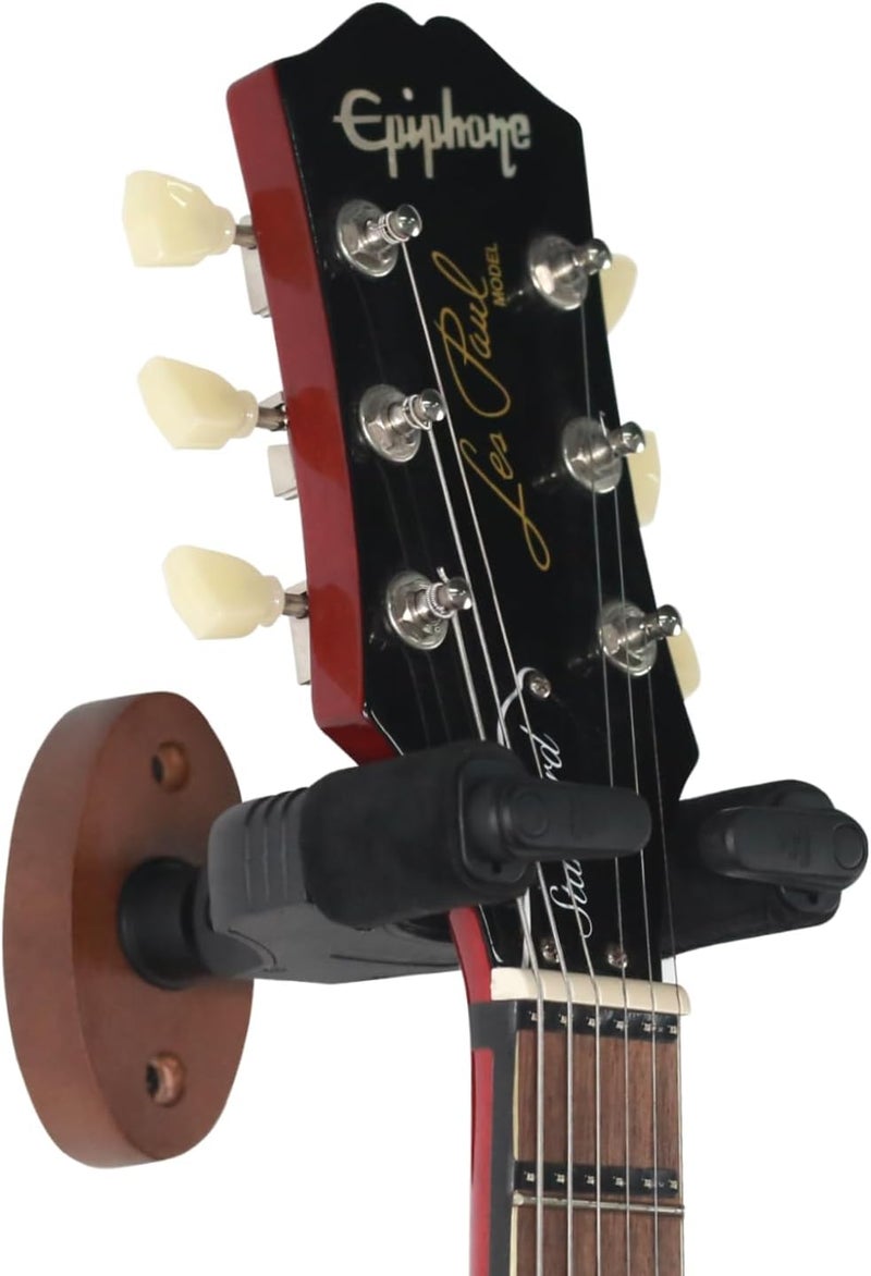 AUPHY Guitar Wall Mount Auto Lock,Guitar Wall Holder with Nitro-Safe Velvet,Universal Compatibility for All Headstocks and Neck Widths Supports Acoustic, Electric, and Bass Guitars - Image 1